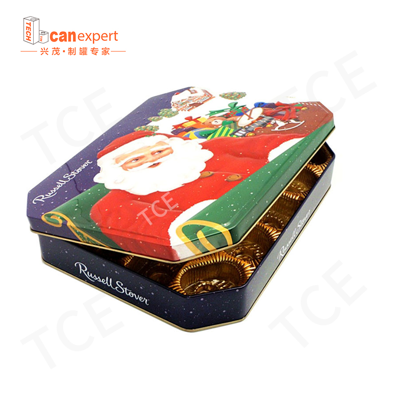 Testreszabott kiváló minőségű kézműves ajándék Jar Container Candy Candy Box Chocolate Candy Metal Box Cookie Metal doboz